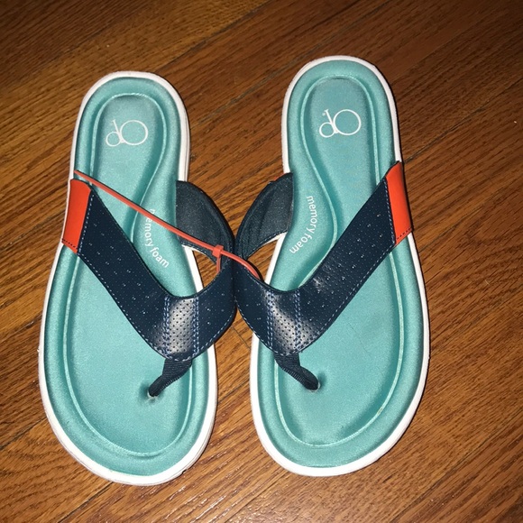 op memory foam flip flops